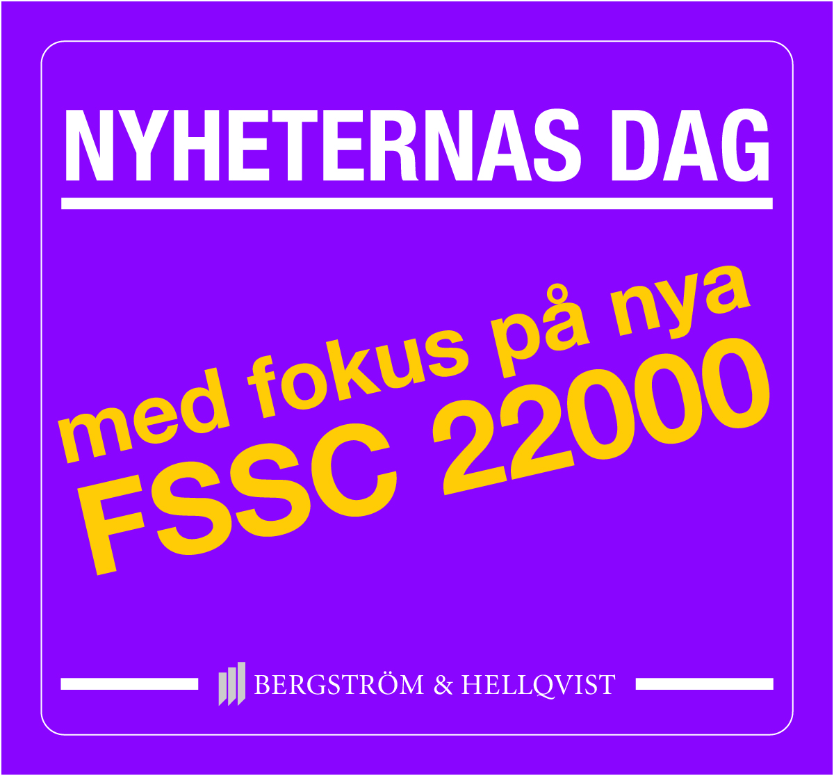 Nyheternas dag FSSC 22000
